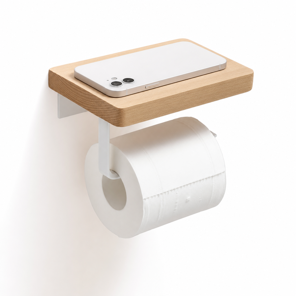 Nordwood | Houten Toiletpapierhouder voor Badkamer | toiletpapierhouder hout wc rolhouder badkamer accessoire