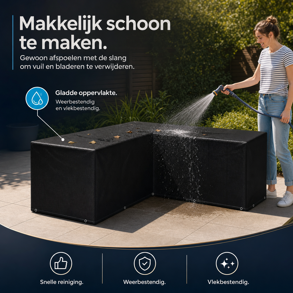 Loungeshield | L Vormige Tuinmeubelhoes 250x250x90 cm | L vorm tuinmeubelhoes loungeset hoes waterdichte tuinmeubelhoes