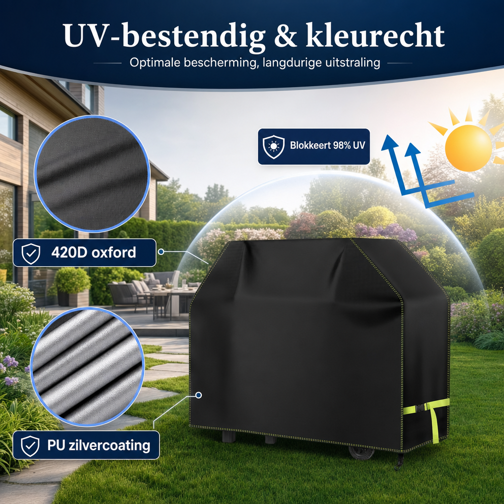 Barbecover | Waterdichte BBQ Hoes van 460D Oxford Stof | barbecuehoes waterdicht BBQ hoes gasbarbecue beschermhoes