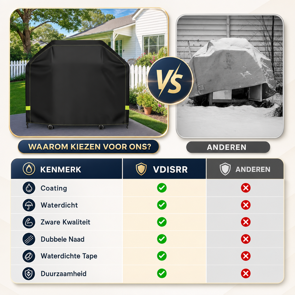 Barbecover | Waterdichte BBQ Hoes van 460D Oxford Stof | barbecuehoes waterdicht BBQ hoes gasbarbecue beschermhoes