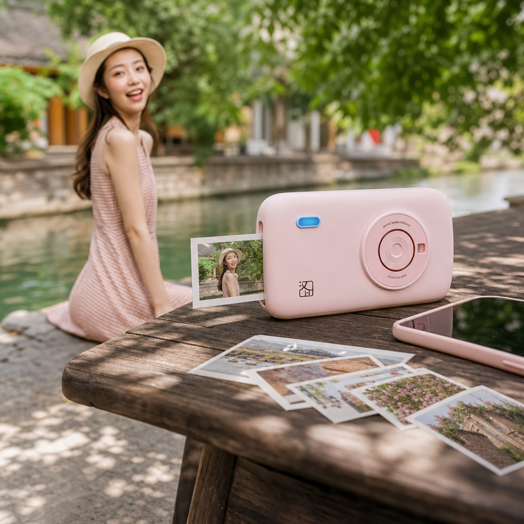 PhotoPop | Mini fotoprinter | Mini Fotoprinter Draagbaar 300DPI Bluetooth – Pocket Foto Printer voor DIY Fotoafdrukken 2x3 Inch, Cadeau voor Fotoliefhebbers