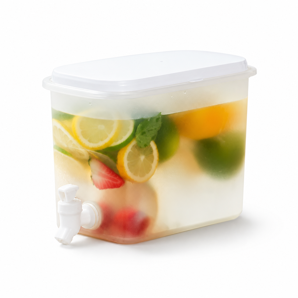 CoolPour | Drankdispenser met kraan | 3.5L Koude Drankdispenser met Kraan – Grote Sapkan voor Koelkast, IJswaterkan, Limonadeketel voor Keuken en Buffet