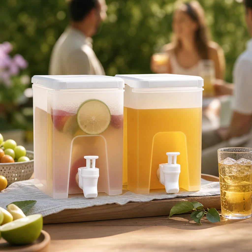 CoolPour | Drankdispenser met kraan | 3.5L Koude Drankdispenser met Kraan – Grote Sapkan voor Koelkast, IJswaterkan, Limonadeketel voor Keuken en Buffet