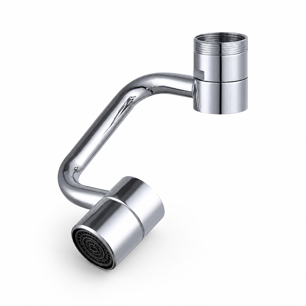 AquaFlex | Draaibare kraanverlenger | RVS Kraanverlenger 1080° Draaibaar – Spatwaterdicht Dubbele Spuitmodus Universele Adapter voor Keuken en Badkamer Wastafel