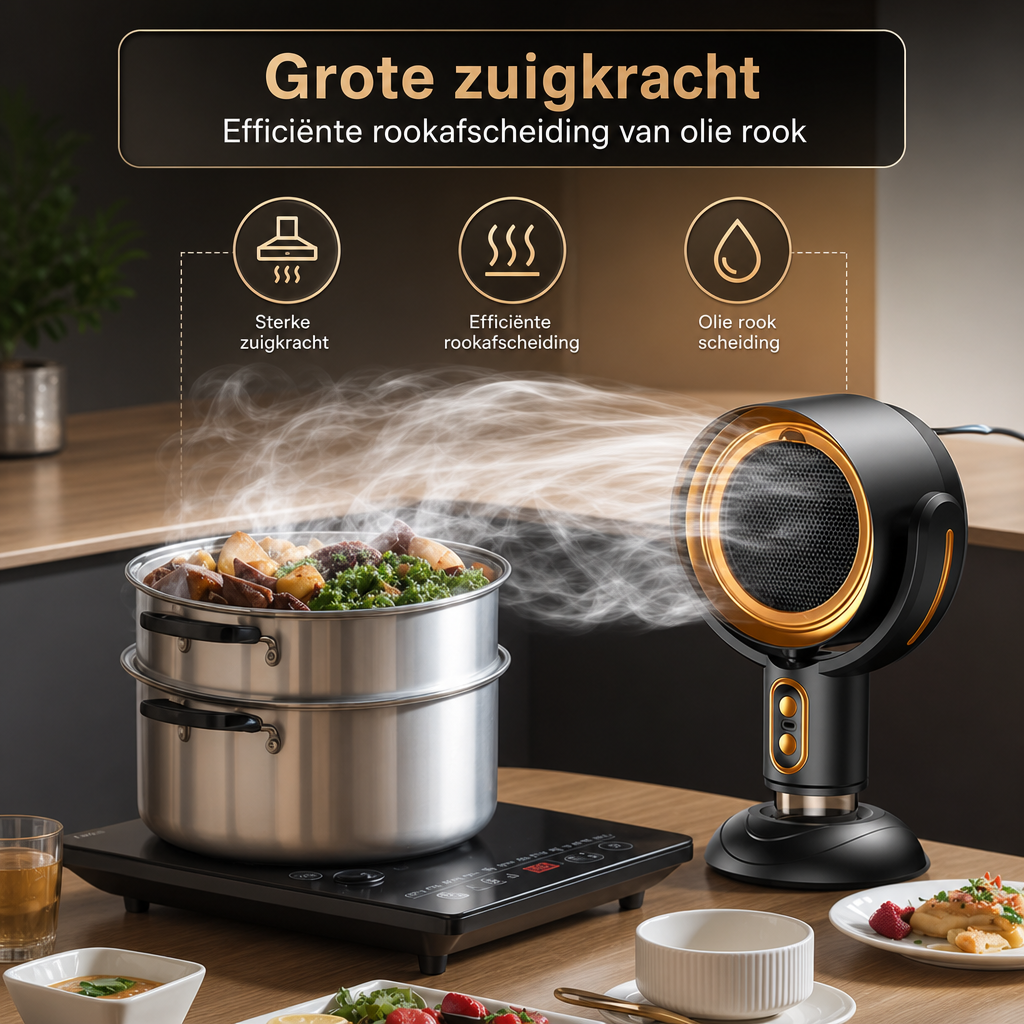 TINSOL | Mini desktop luchtreiniger/afzuigkap | Mini Afzuigkap Bureau Luchtreiniger – Rookeliminator & Ontgeurder, Sterilisatie, Oplaadbaar Luchtzuiveringsapparaat voor Thuis Kantoor