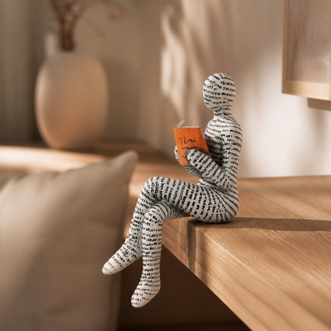 Een Moment voor Mij | Vrouwen Beeldje | Lezend Figuur | Sfeervolle Woondecoratie