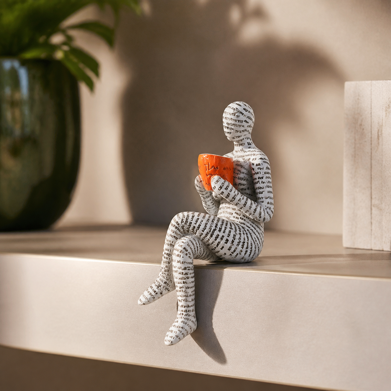 Een Moment voor Mij | Vrouwen Beeldje | Lezend Figuur | Sfeervolle Woondecoratie