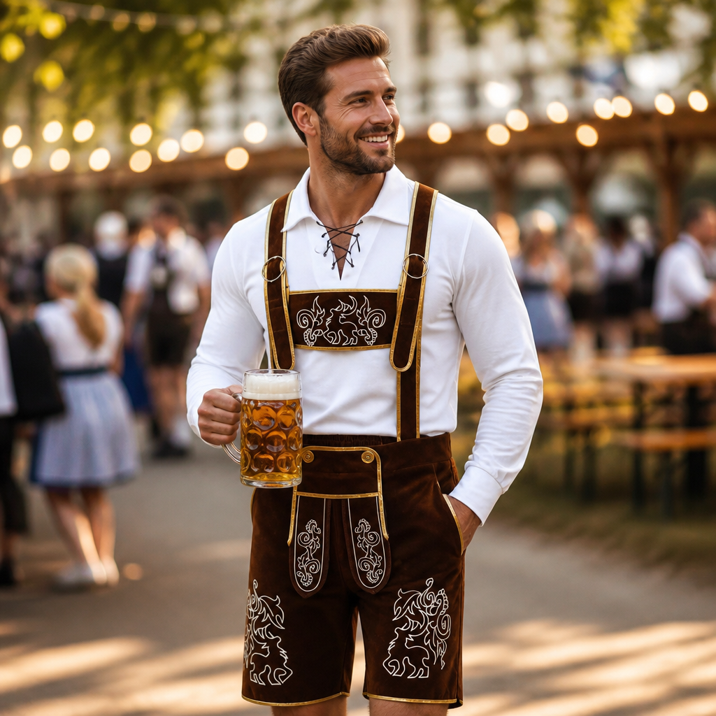 Heren Oktoberfest Kostuum - FestBrau - 3-Delige Set, Traditioneel en Comfortabel