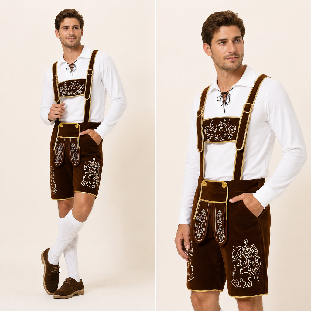 Heren Oktoberfest Kostuum - FestBrau - 3-Delige Set, Traditioneel en Comfortabel