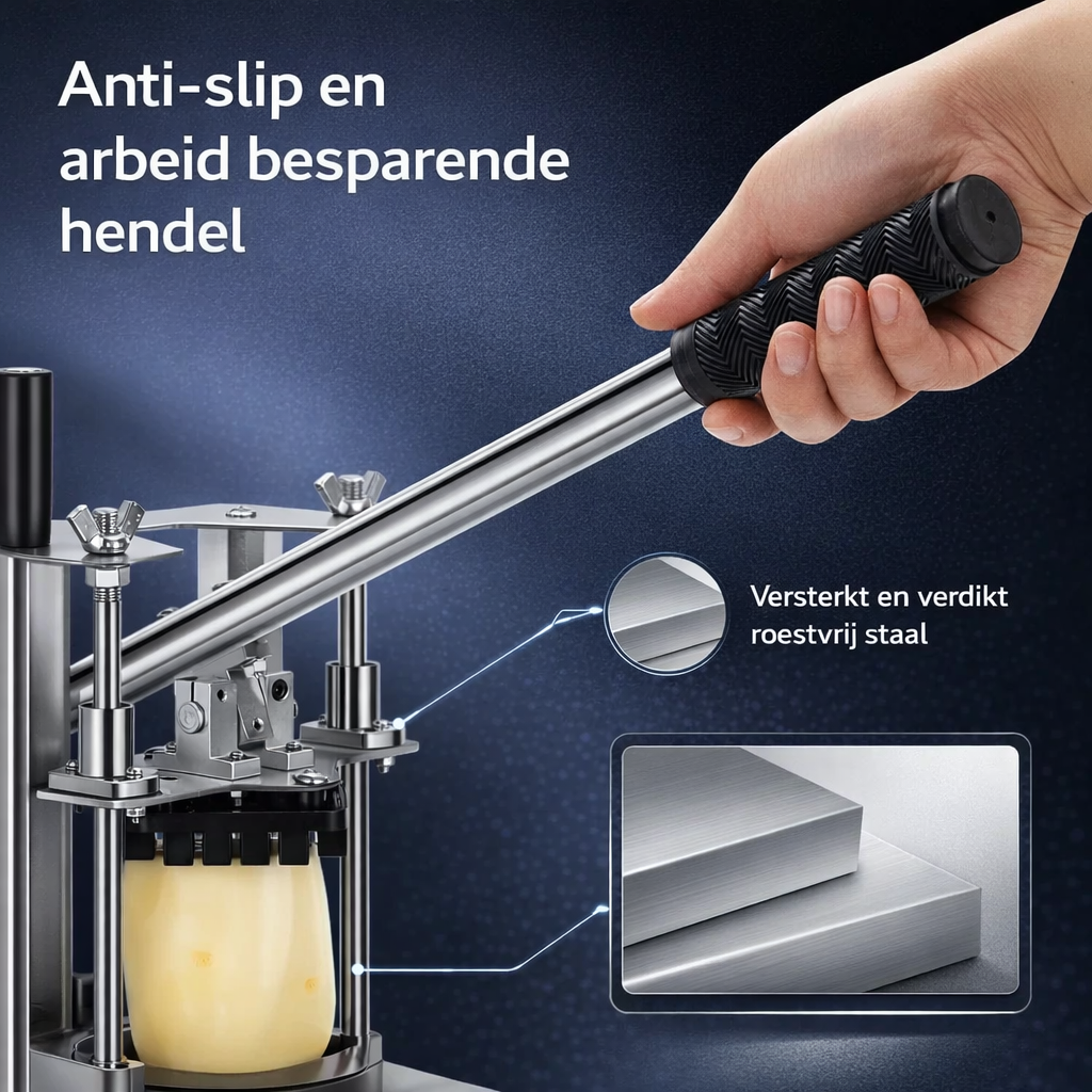 Groente- en Fruitsnijder RVS Professioneel | Snijd 5x Sneller & Perfect Gelijk