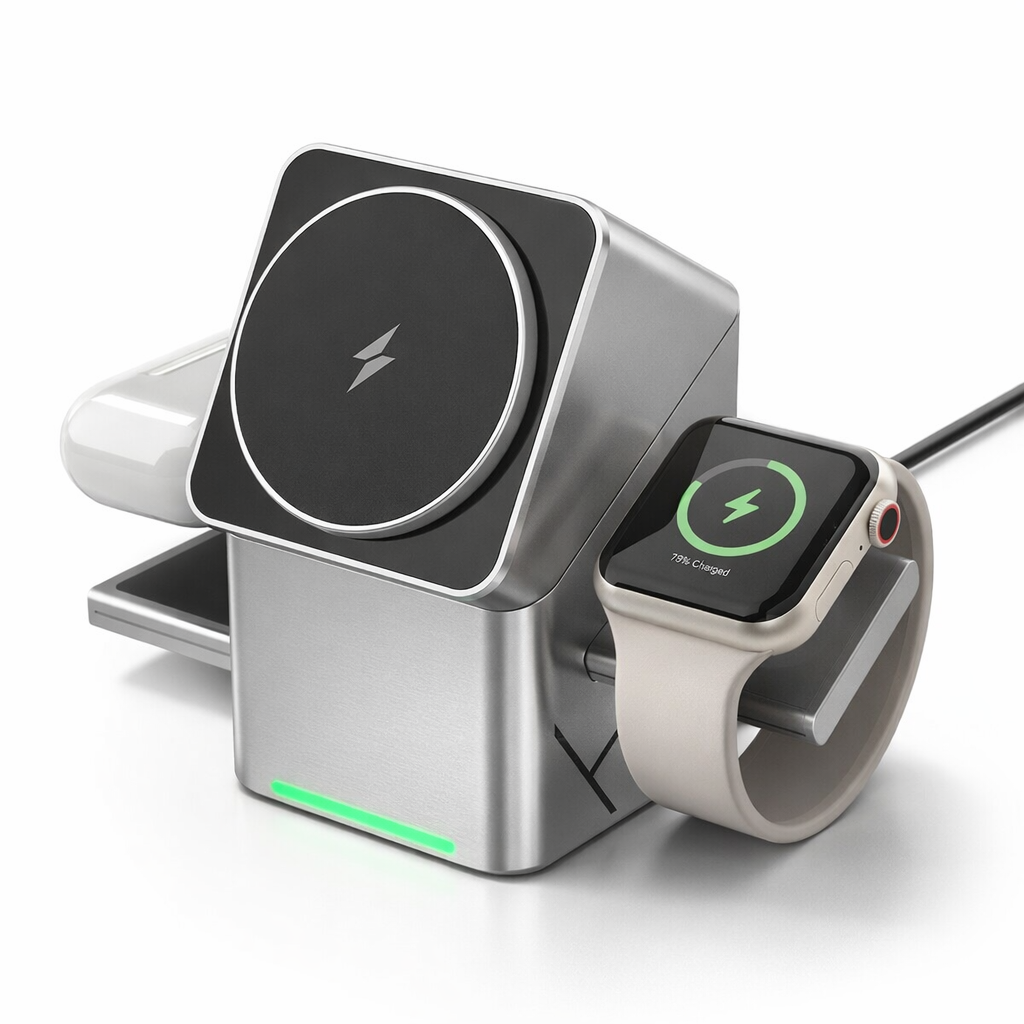3-in-1 Draadloze Oplaad station| Laad Alles Tegelijk Zonder Kabelchaos