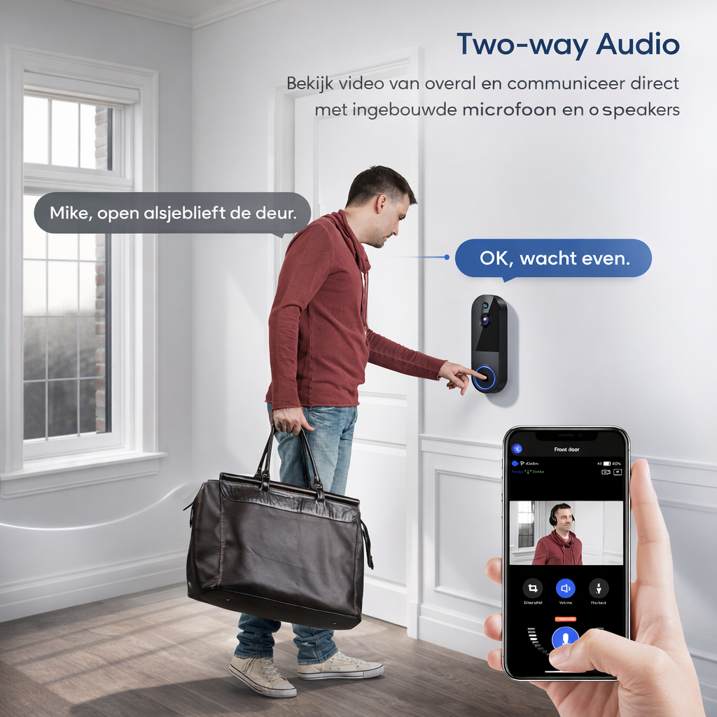 Video Deurbel Camera | AI detectie | slimme deurbel wifi