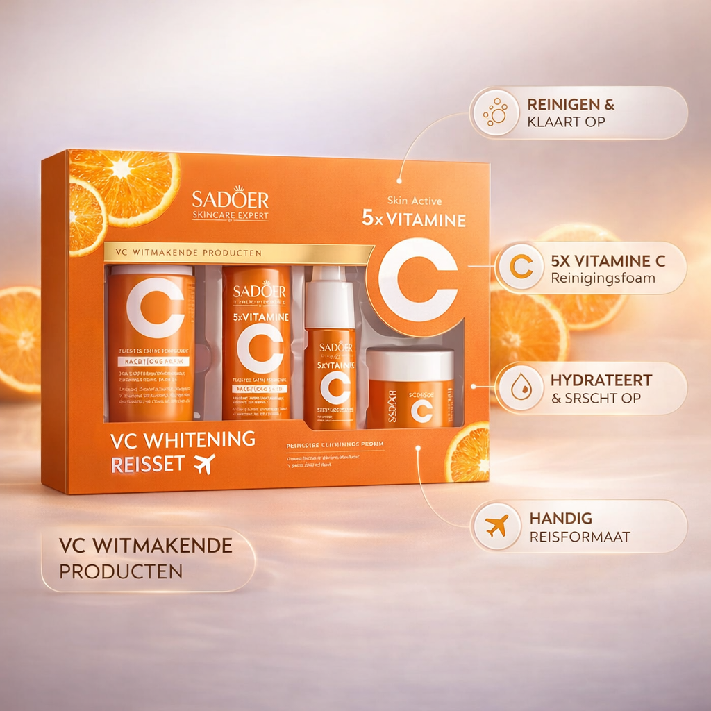 Vitamine C Skincare Set | Hydrateert & verheldert | gezichtsverzorging set