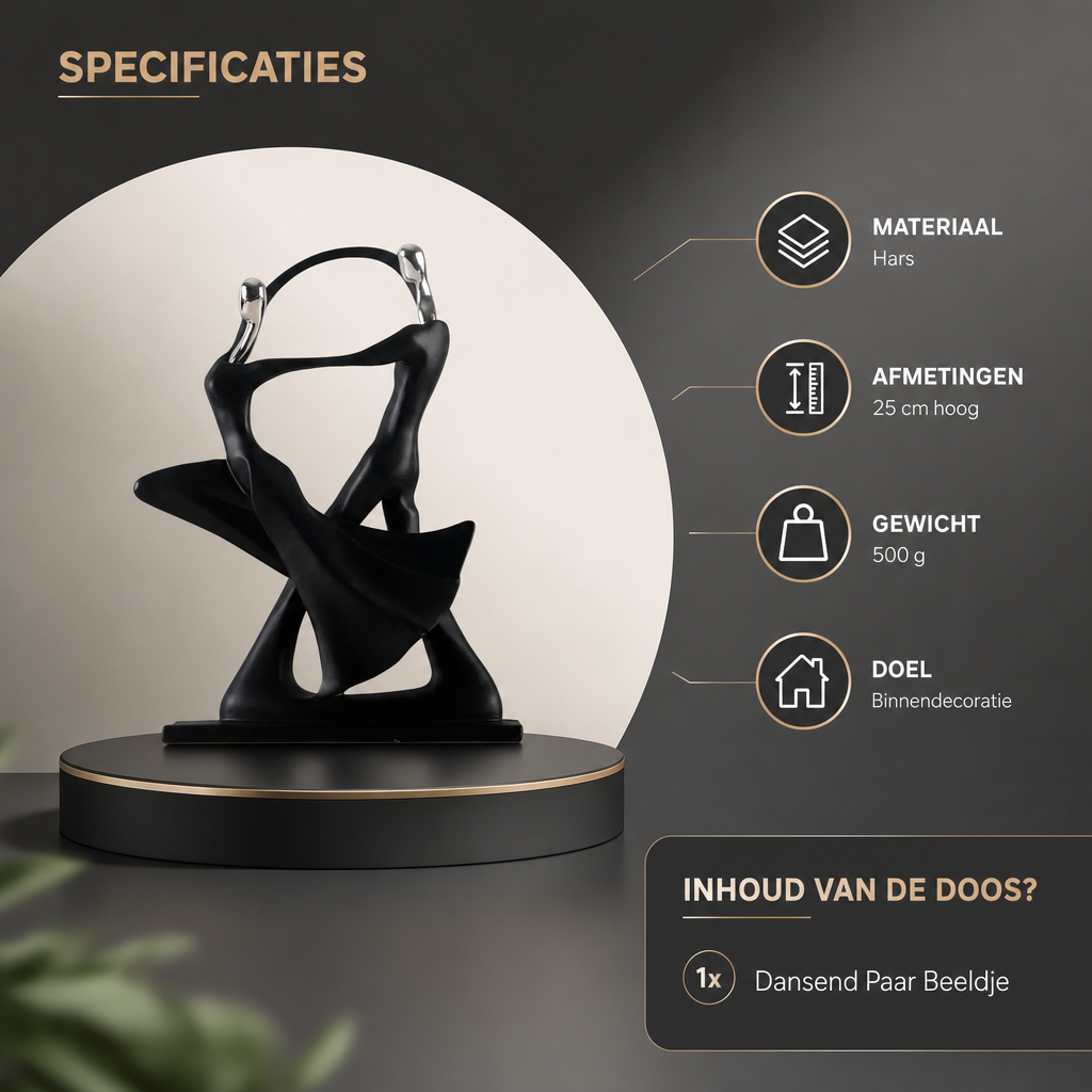 Artelino | Decoratief Danspaar Beeld voor Interieur | decoratief beeld danspaar woondecoratie beeldje