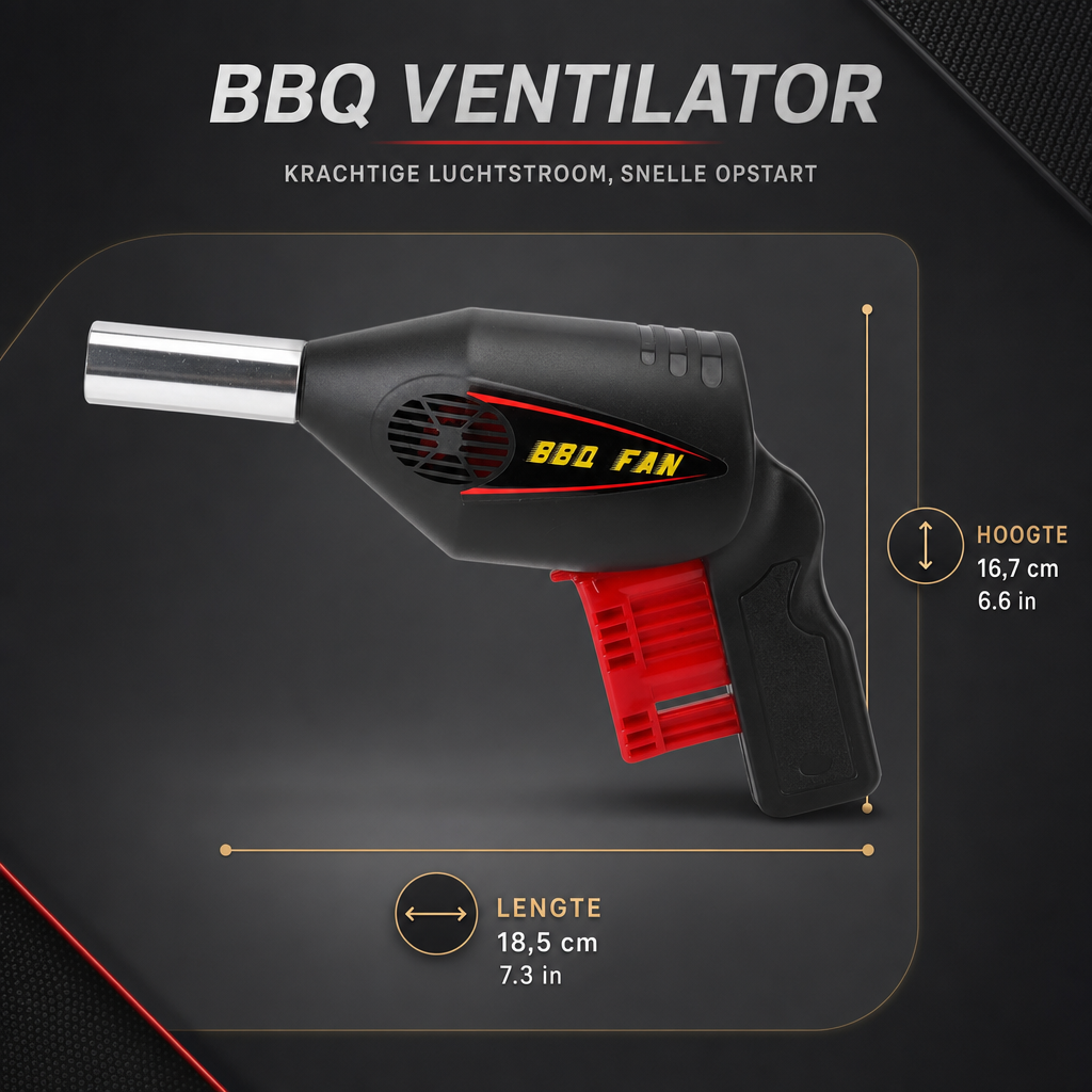 Airgrillo | Draagbare BBQ Luchtblazer Ventilator | BBQ luchtblazer barbecue ventilator kolen aanblazer