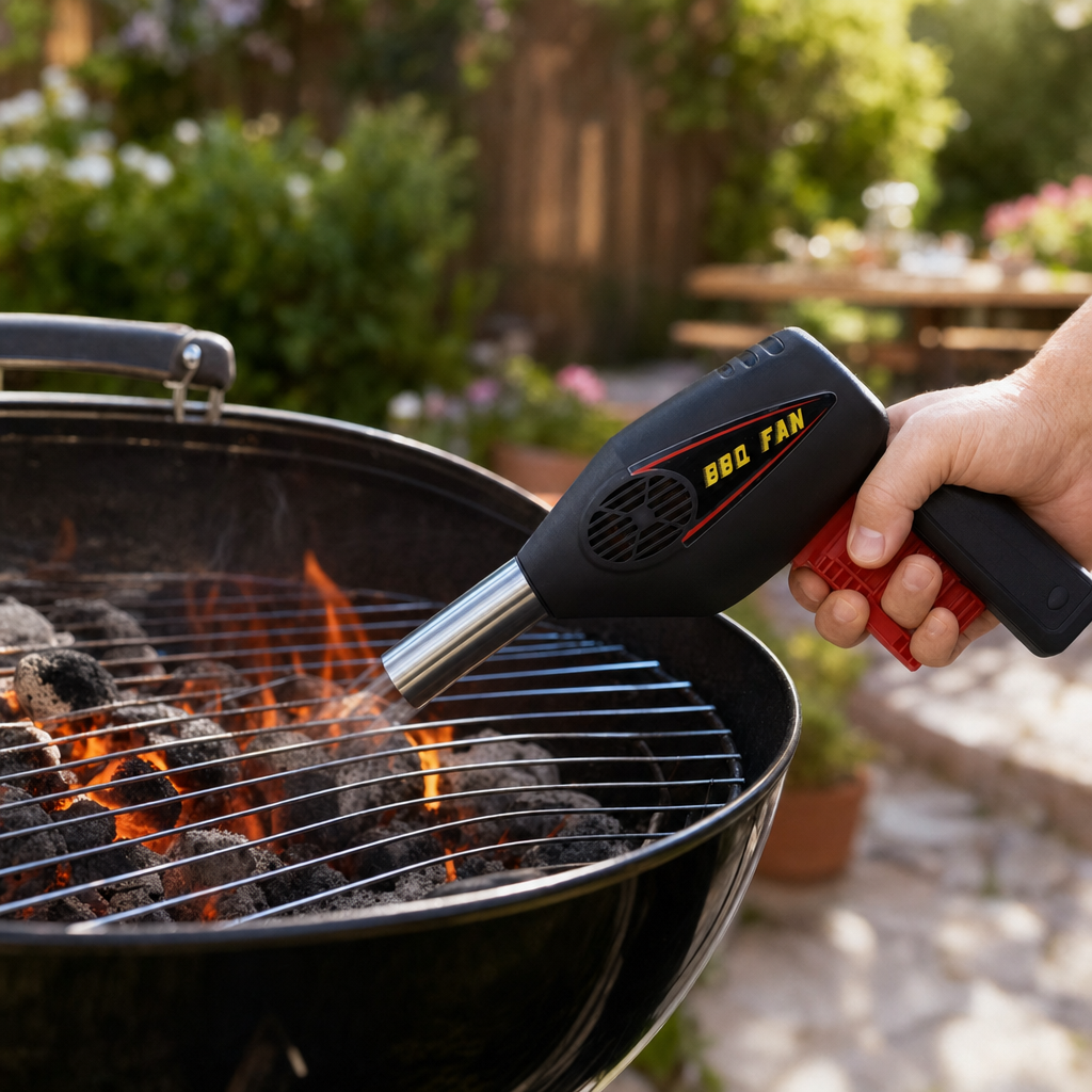 Airgrillo | Draagbare BBQ Luchtblazer Ventilator | BBQ luchtblazer barbecue ventilator kolen aanblazer