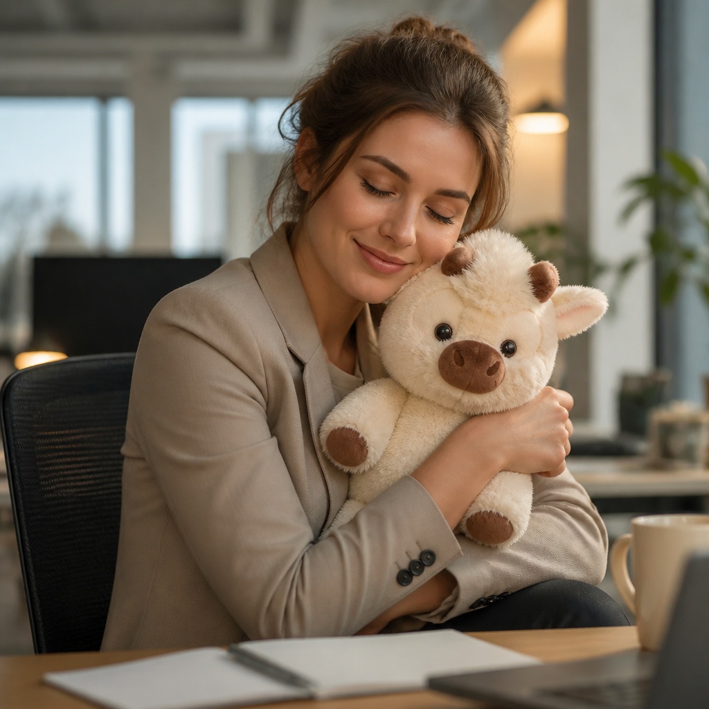 SnuggleMoo | Hooglander koe knuffel | Kawaii Hooglander Koe Knuffel 45cm – Zachte Pluche Troostknuffel tegen Eenzaamheid, Kalveren Cadeau voor Kinderen en Volwassenen