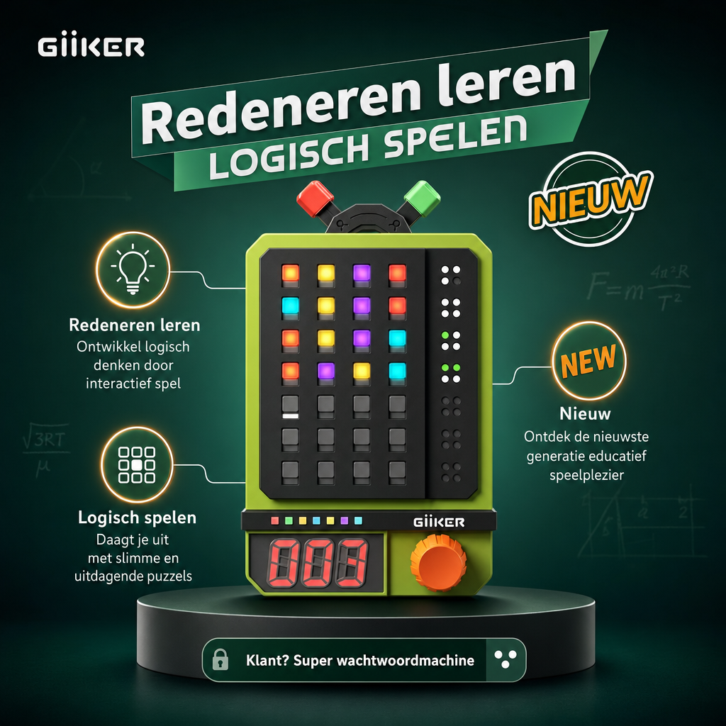 LogiBrix | Educatief puzzelspel voor kinderen | Cijfermachine Kinderspeelgoed – Logisch Denken & Puzzelspel, IQ Ontwikkeling, 600+ Niveaus, Verjaardagscadeau Jongens Meisjes