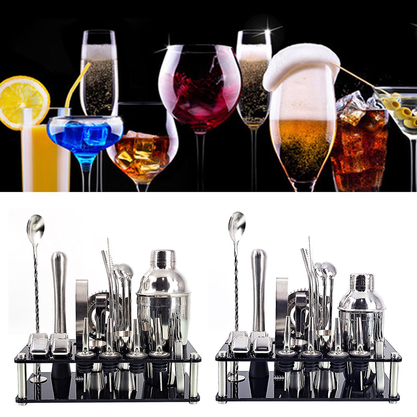 Cocktailset 23-Delig met Shaker en Standaard voor Thuisgebruik