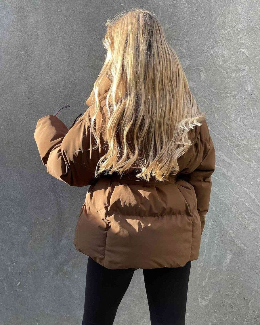 Cappotto Eleganza | Gewatteerde Damesjas Met Ceintuur | Stijlvol Winterdesign - Optimale Warmte