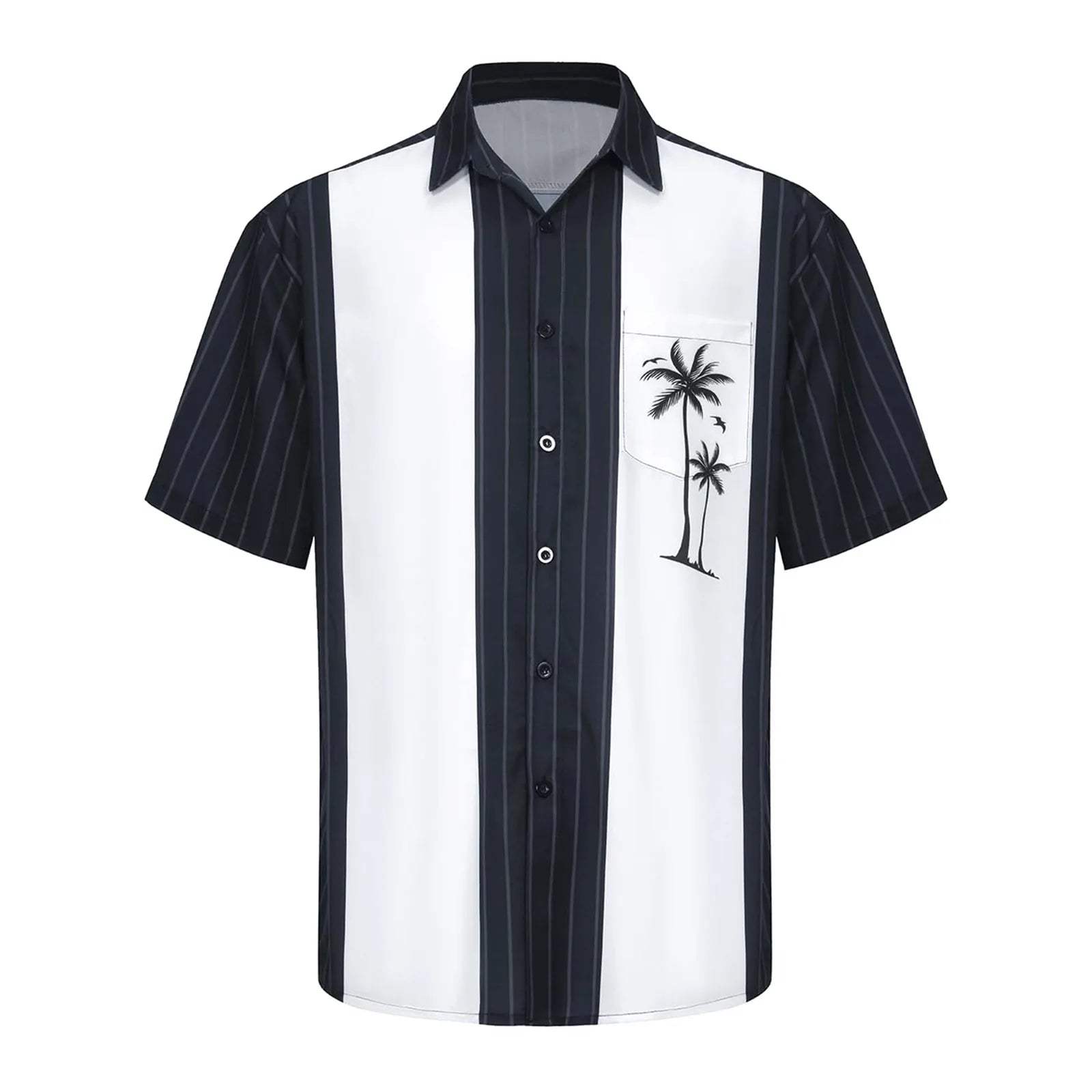 Hawaiian Shirt For Men, Men'S Vintage Button Down Bowling Shirts Short Sleeve Summer Beach Shirt 2024 Designer Clothes Men 남성의류 - Visconte