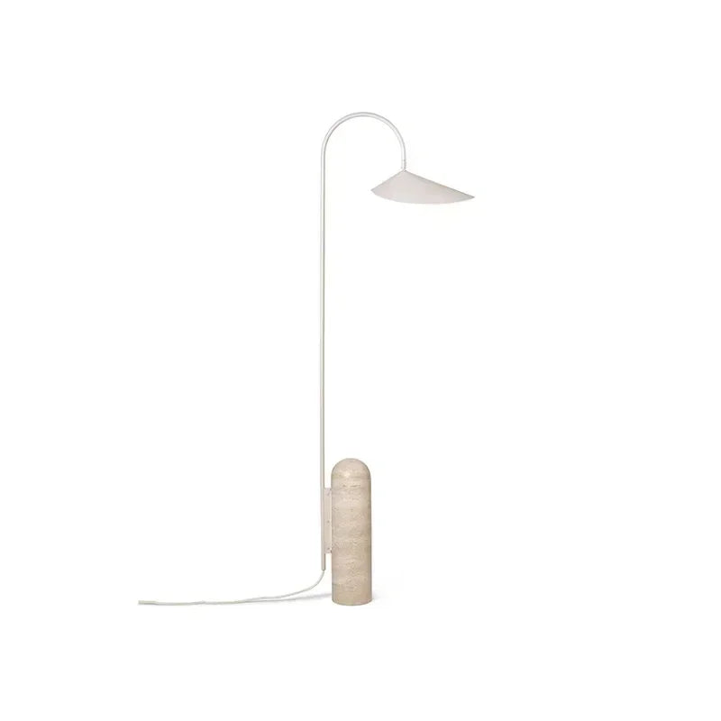Nordic Arum | Minimalistische Design Vloerlamp met Marmeren Basis | Scandinavisch design vloerlamp | Dimbare LED verlichting | Luxe marmeren voet | Energiezuinig | Moderne elegante stijl | Vloerverlichting voor woonkamer slaapkamer