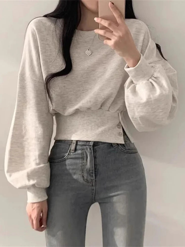 Hoodie | Regular Fit | Casual Knoopdetails - Lange Mouwen - Ideaal voor Koreaanse Streetwear
