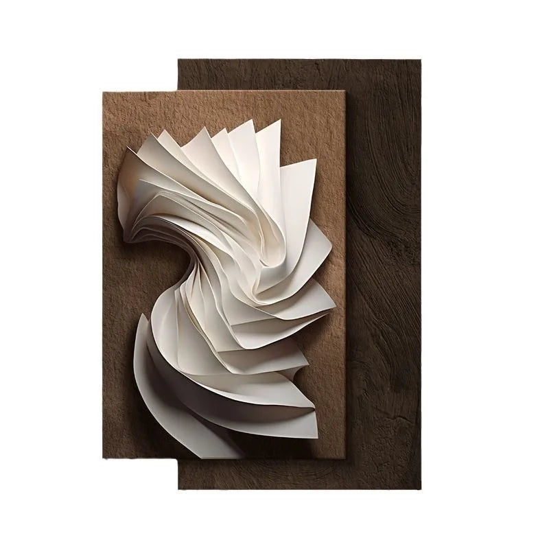 Dynamische Sculptuur | Wanddecoratie | Gelaagde Abstracte Kunst