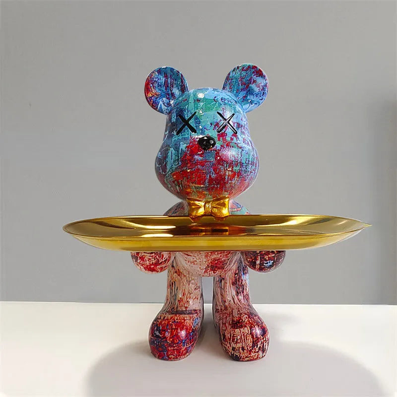 Craftbear - berenbeeldje met dienblad