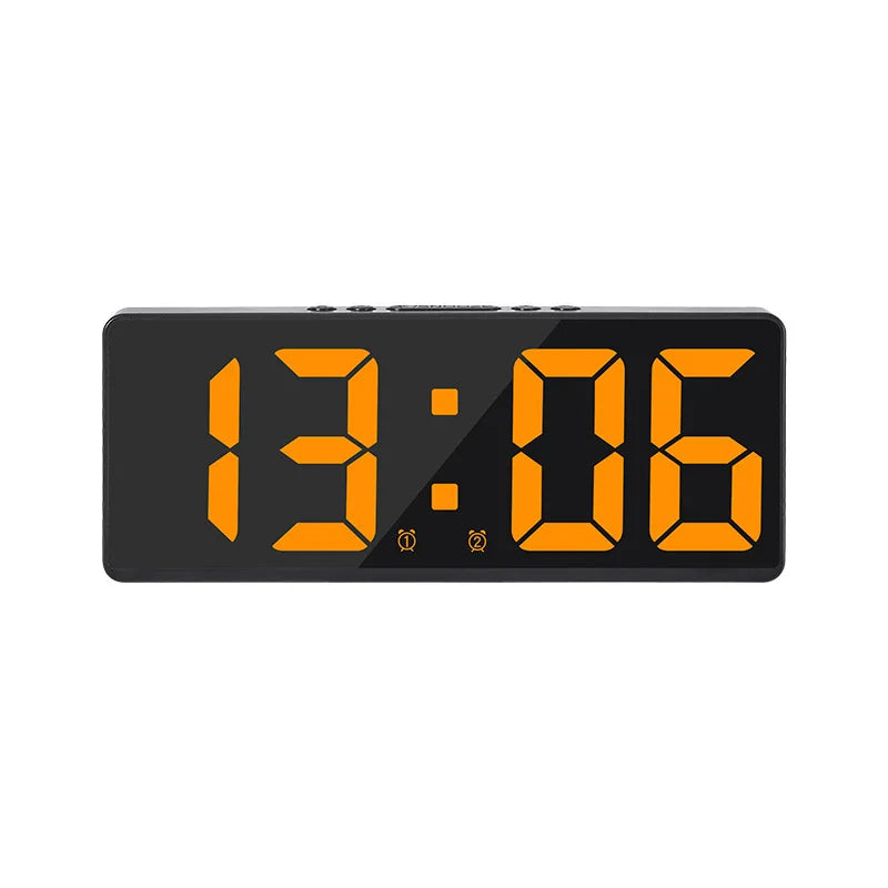 Eenvoudige Led Klok Kleurrijk Lichttemperatuur Kalender Wekker Creatieve Klok