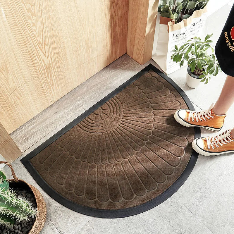 CleanStep | Rubber Halve Cirkel Deurmat voor Effectieve Vuilopvang en Duurzaamheid