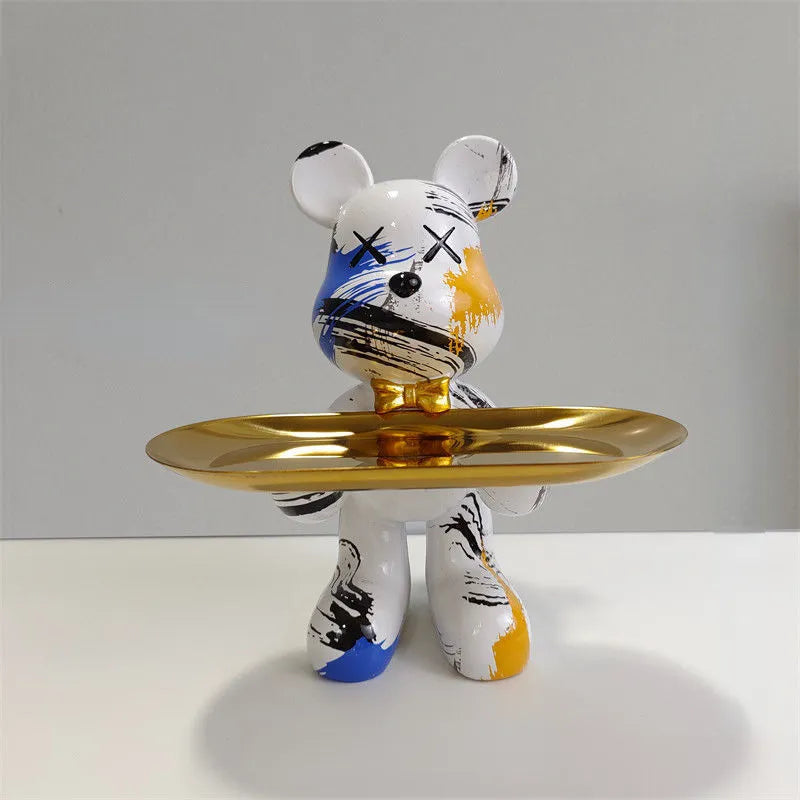 Craftbear - berenbeeldje met dienblad