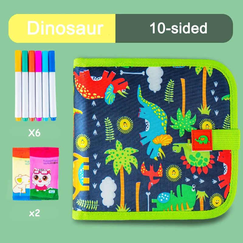DoodlePal | Uitwisbaar tekenboek voor peuters | Uitwisbaar Tekenboek Peuters Herbruikbaar – Montessori Educatief Aquarel Doodle Boek, Leerzaam Cadeau voor Kleuters