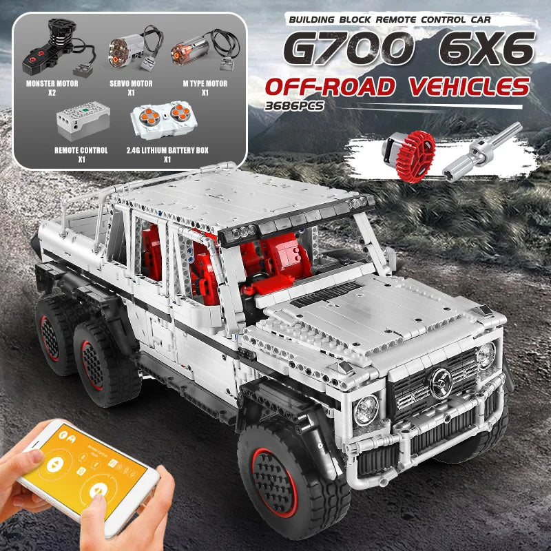 SUV Offroad Bouwset - APP&RC Bestuurbaar - 1306 Stuks - Stoer Technisch Model