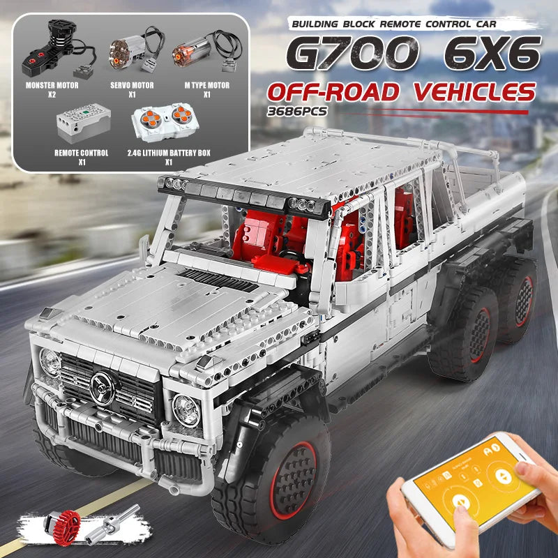 SUV Offroad Bouwset - APP&RC Bestuurbaar - 1306 Stuks - Stoer Technisch Model