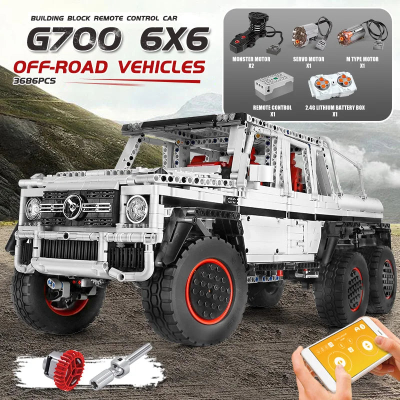 SUV Offroad Bouwset - APP&RC Bestuurbaar - 1306 Stuks - Stoer Technisch Model