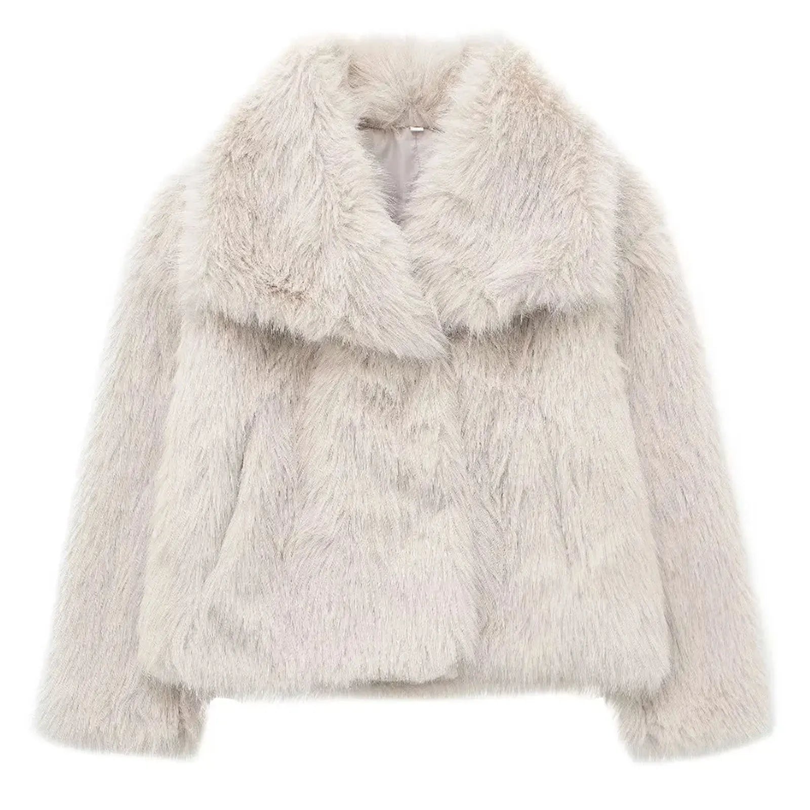 Visconte | Dames Wintermantel | Fluffy kunstbont jas, reverskraag, losse pasvorm, warme winterjas