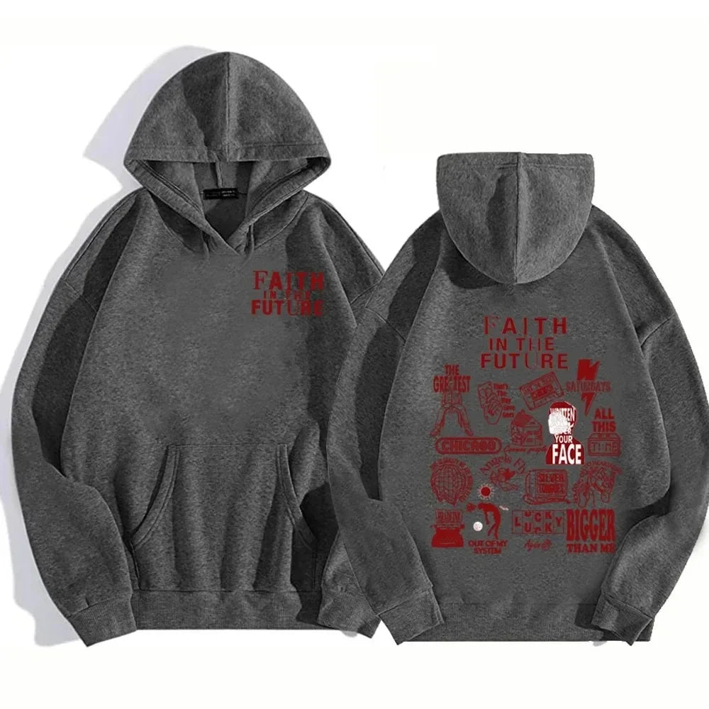 Heren Varsity Hoodie | Loose Fit | Retro Letter Design - Warm en Duurzaam