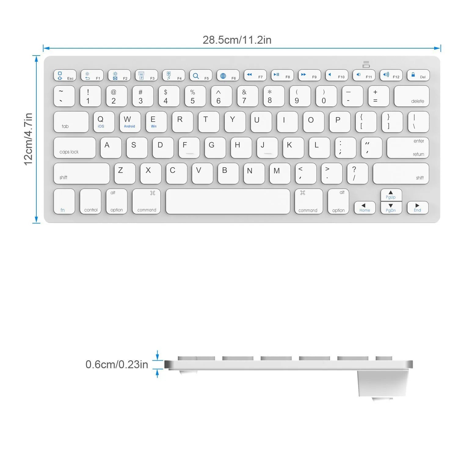 Ultraslank Bluetooth Toetsenbord - Compatibel Met iPad, Macbook en PC