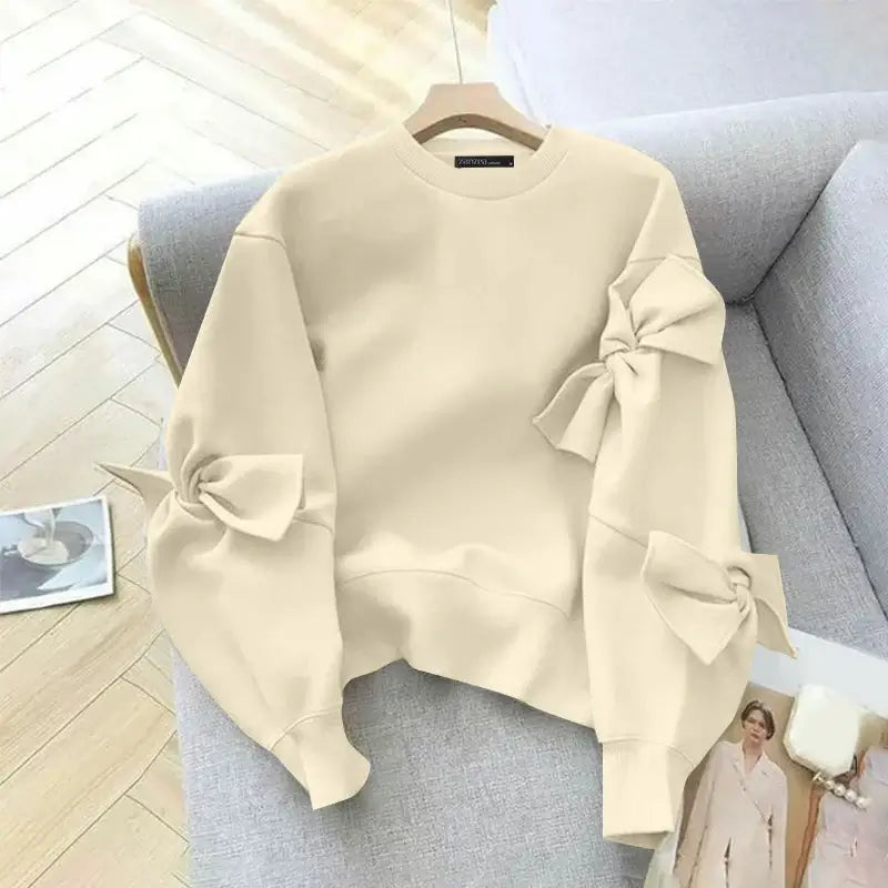 Mooie Sweater met Strikjes! Drie Kleuren