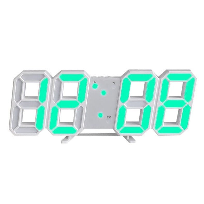 GlowTime 3D LED Wandklok – Stijlvolle Digitale Klok met Instelbare Verlichting