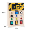 Houten Montessori Sensorisch Speelbord - Creatief Leren voor Peuters met LED Licht en Schakelaars