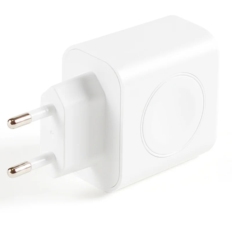 PowerTrio | 3-in-1 draadloze oplader | 3-in-1 Draadloze Oplader voor iPhone Apple Watch – PD20W Snellader met USB-C en USB-A Poort, Compact Reis Oplaadstation
