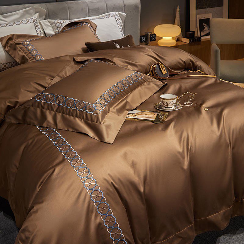 Sunstone Reves Duvet Cover Set - Egyptisch Katoen | Luxe Egyptisch katoen - Warme aardetinten - Comfort en stijl gecombineerd