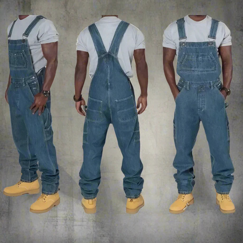 Heren Rechte Denim Overall | Moderne Werkkleding Look - Kelim