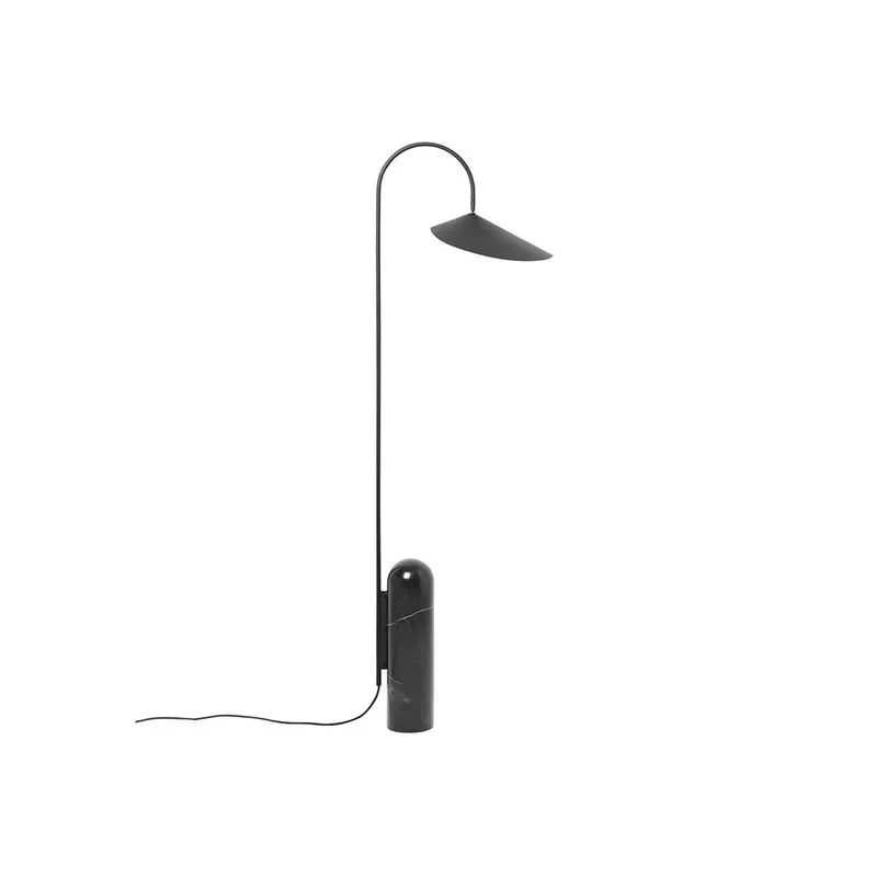 Nordic Arum | Minimalistische Design Vloerlamp met Marmeren Basis | Scandinavisch design vloerlamp | Dimbare LED verlichting | Luxe marmeren voet | Energiezuinig | Moderne elegante stijl | Vloerverlichting voor woonkamer slaapkamer