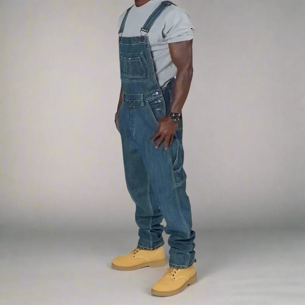 Heren Rechte Denim Overall | Moderne Werkkleding Look - Kelim