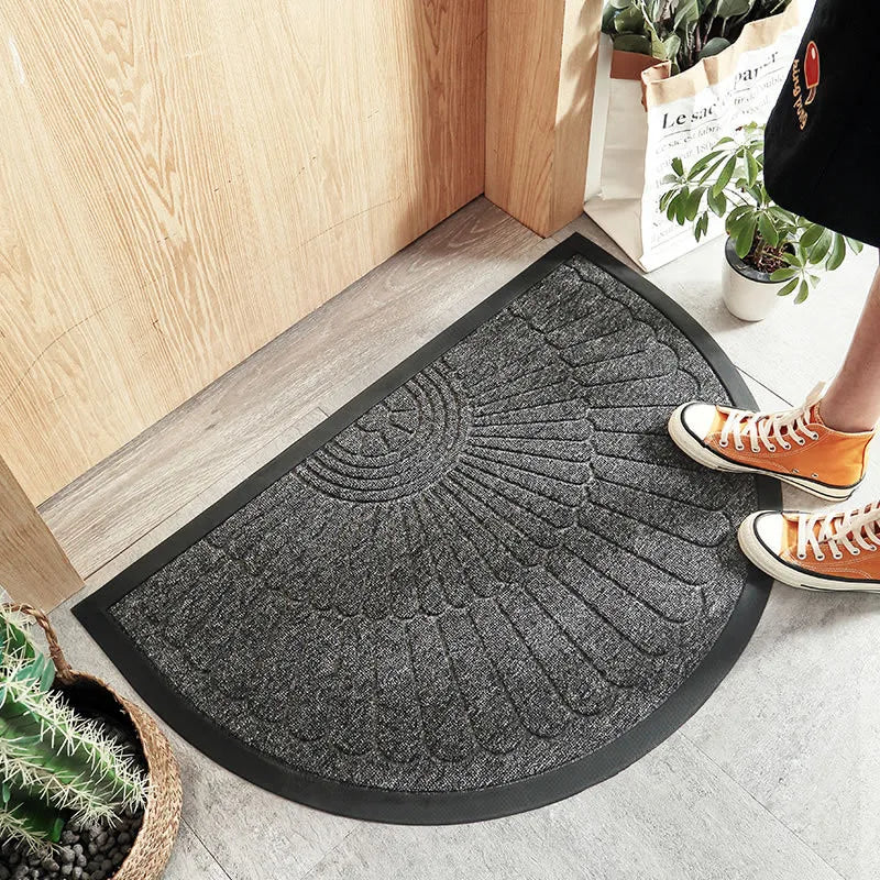 CleanStep | Rubber Halve Cirkel Deurmat voor Effectieve Vuilopvang en Duurzaamheid