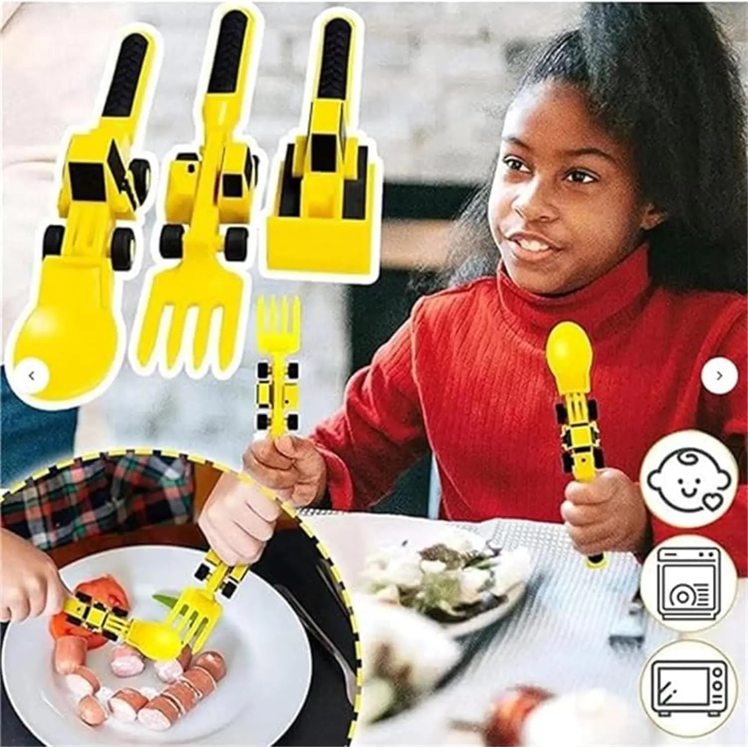 Digger™ Speels kinderservies - 3 varianten