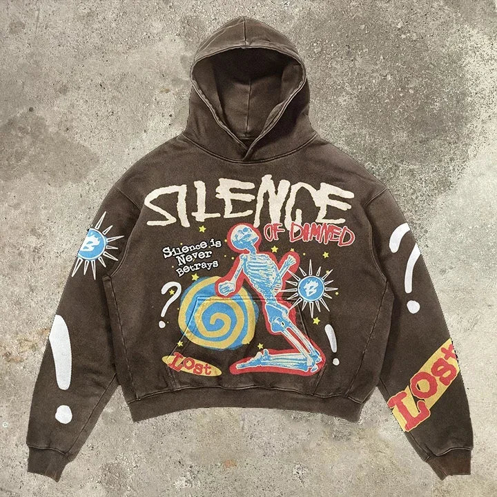 Artistic Y2K Hoodie | Losse Pasvorm | Abstracte Kunst - Creatieve Uitdrukking, Uniek Ontwerp